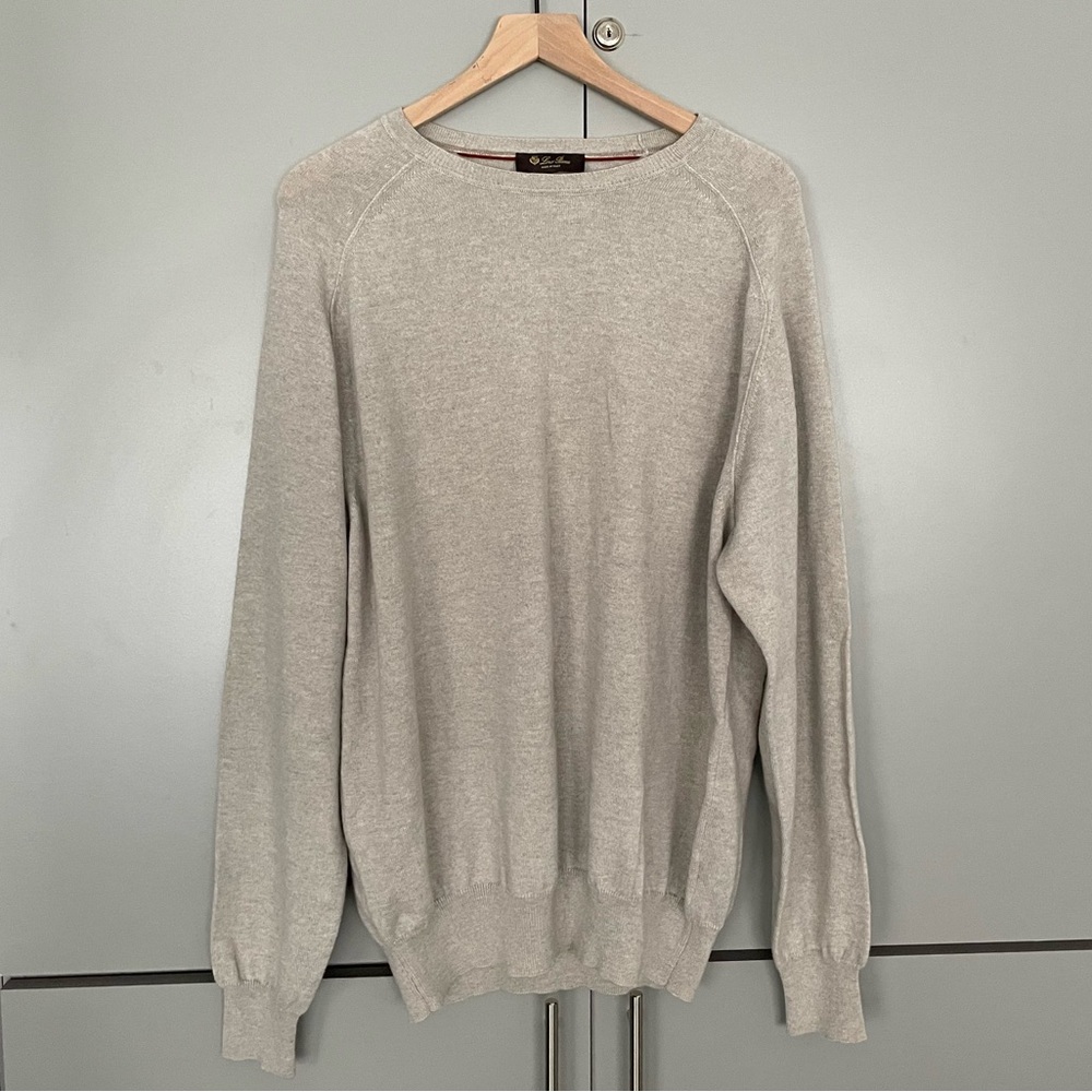 Loro Piana 100% cashmere mens crewneck sweater